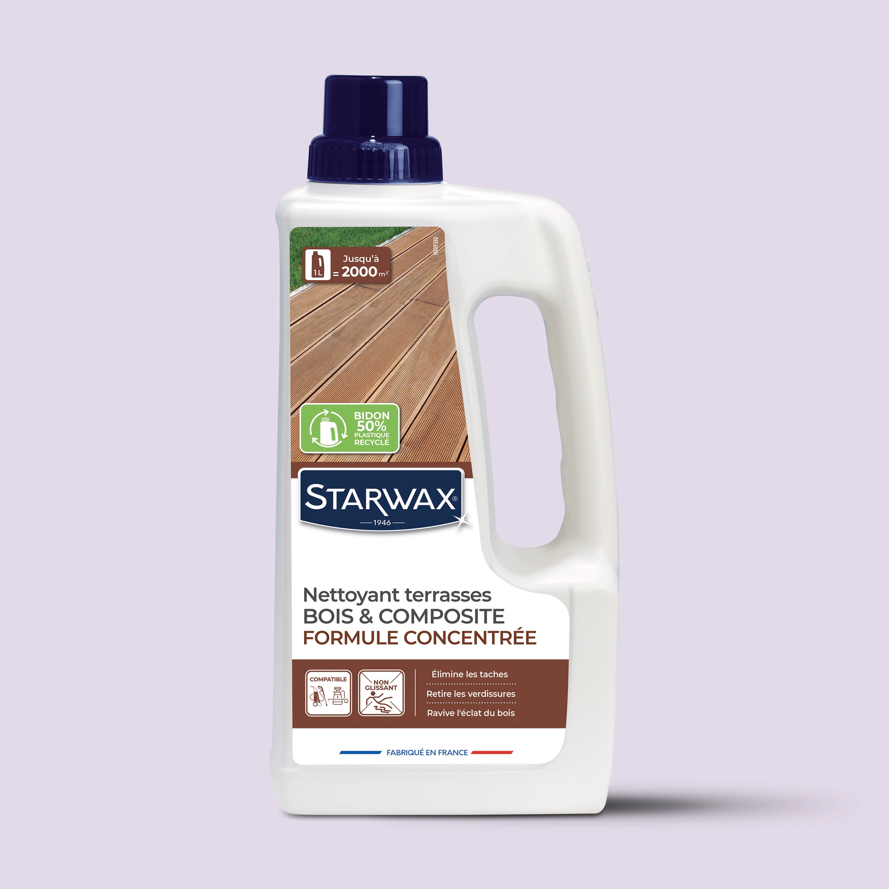 STARWAX - Nettoyant concentré pour terrasses en bois et composite
 1L