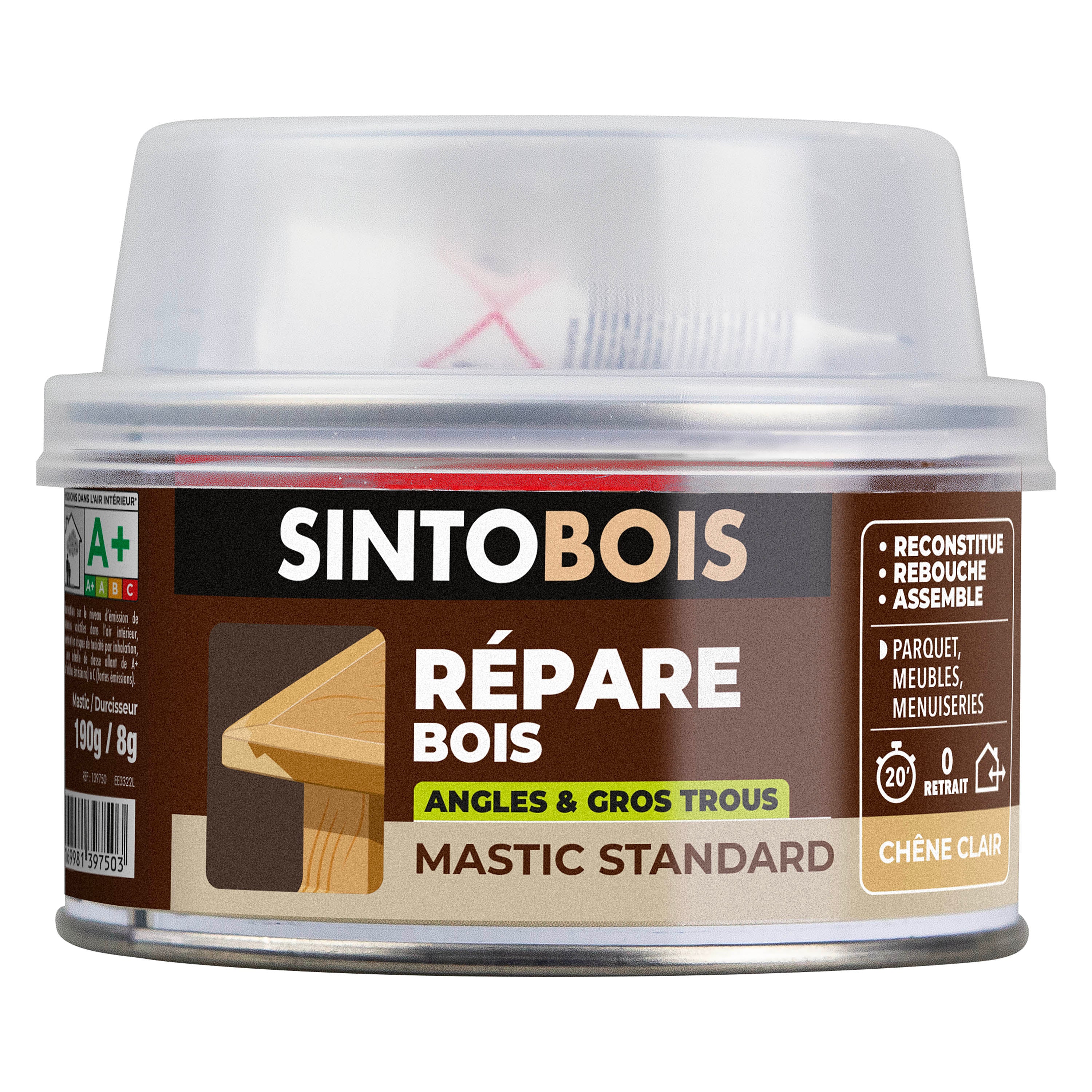 SINTO - Reconstitue angles et gros trous 500ml Chêne