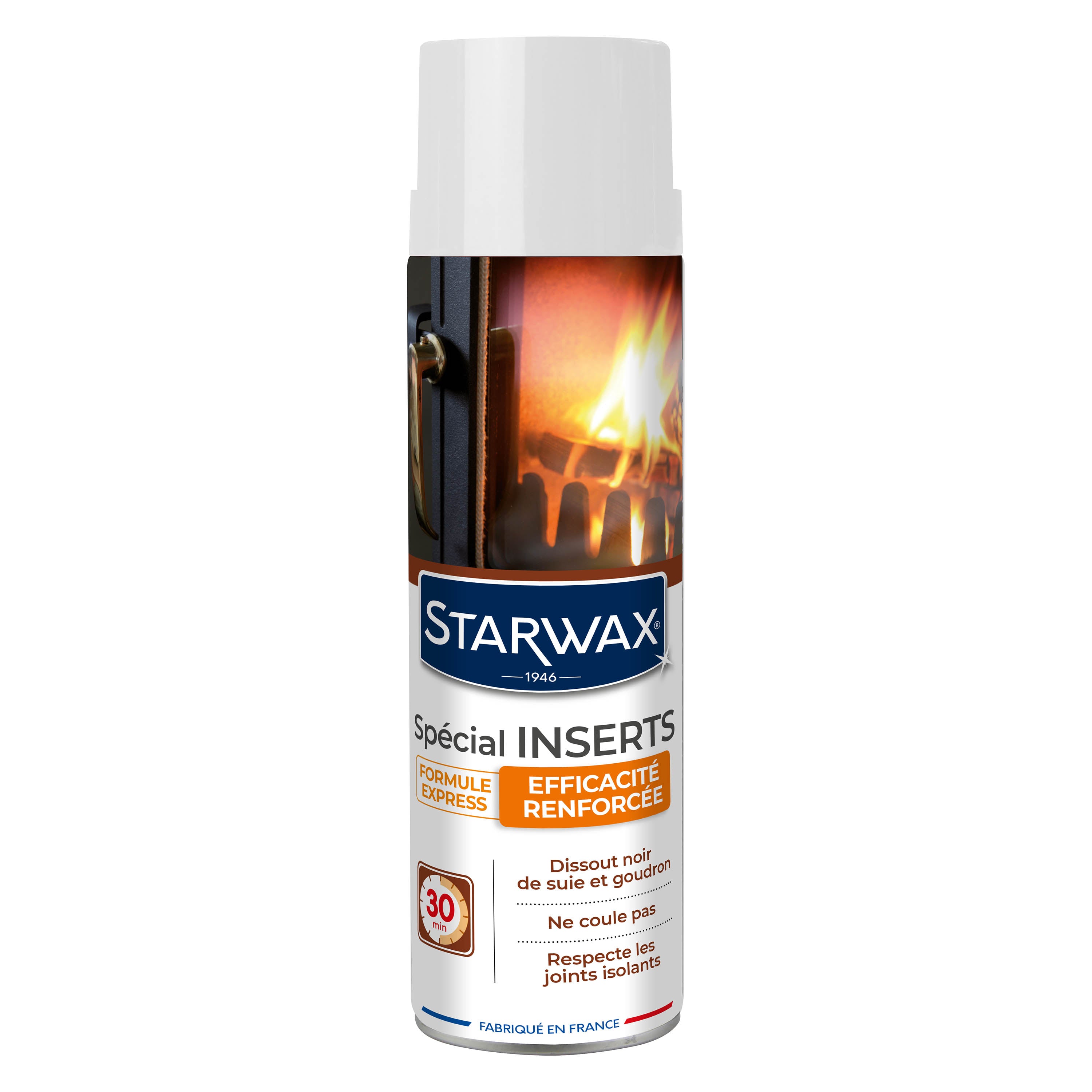 STARWAX - Mousse nettoyante inserts pour poêle et cheminée 500ml