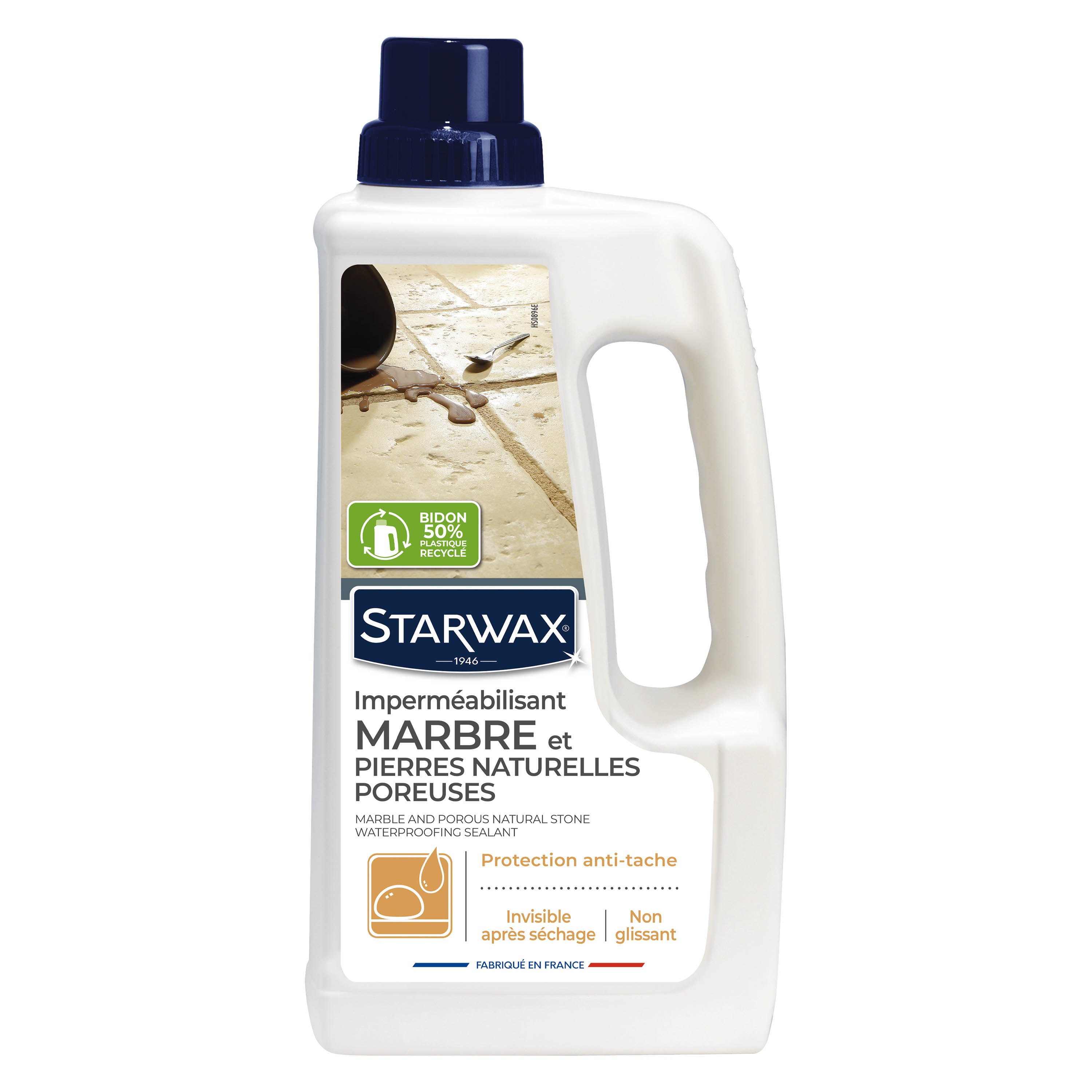 STARWAX - Imperméabilisant marbre et pierres naturelles poreuses - protection invisible 1L
