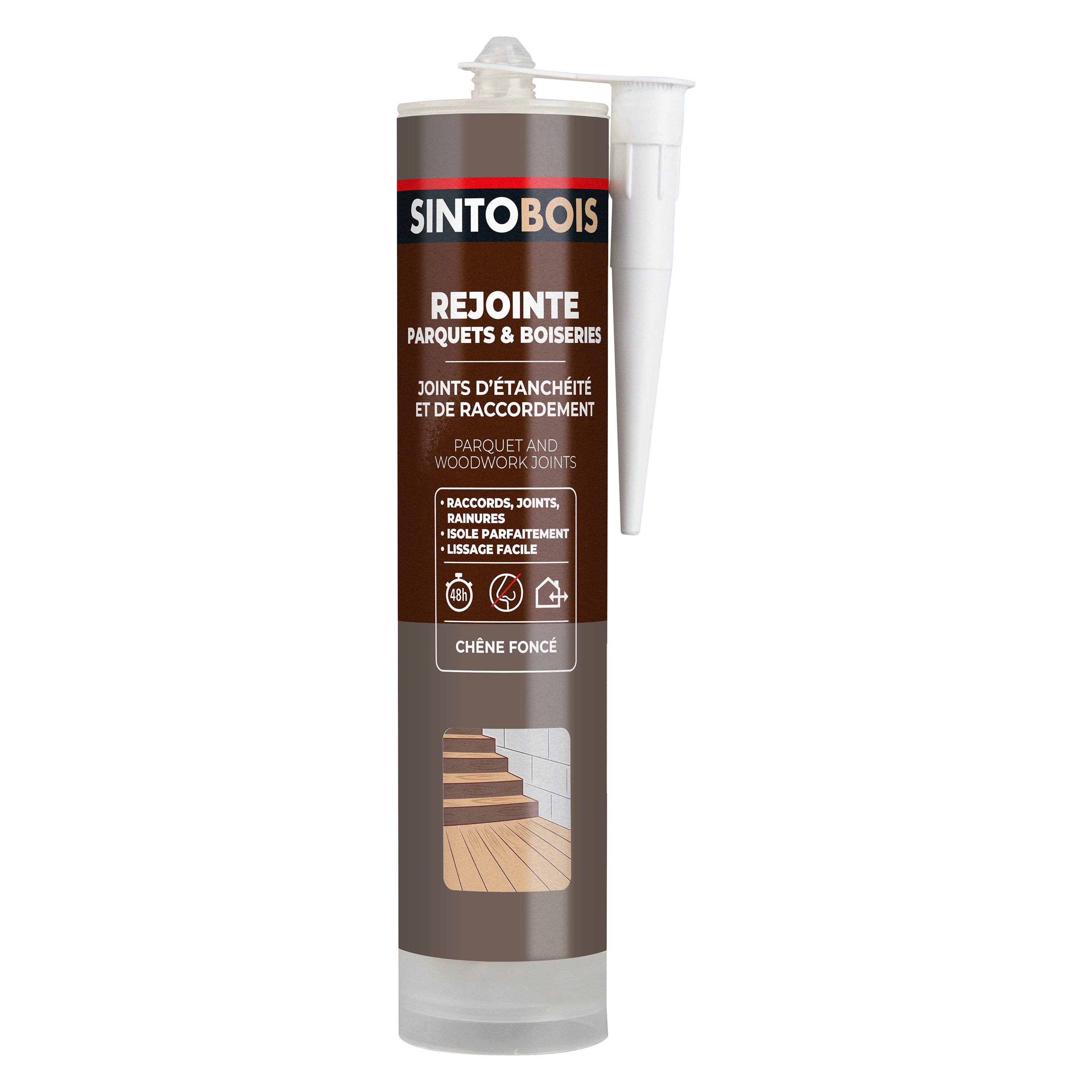 SINTO - Rejointe parquets et boiseries - Etanchéité et raccordement 310ml Chêne clair