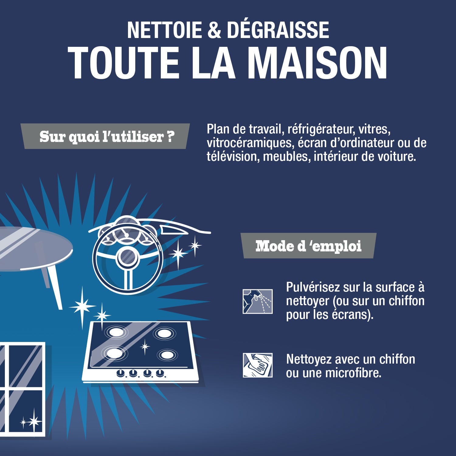 JACQUES BRIOCHIN - Nettoyant universel anti-traces prêt à l'emploi 1L 1L