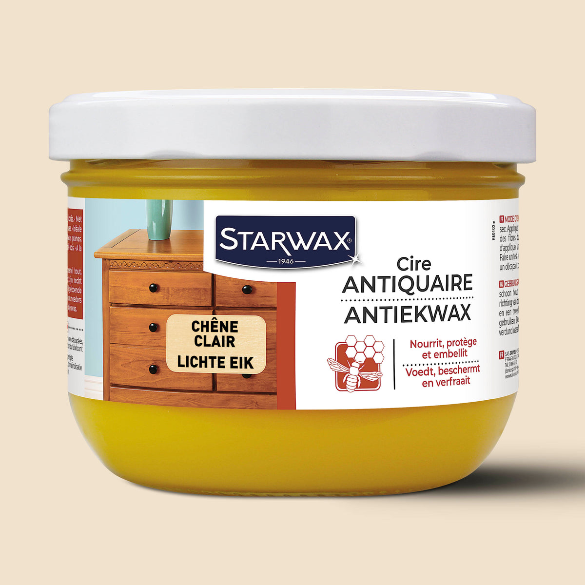 STARWAX - Cire antiquaire pâte pour bois cirés 350ml Incolore