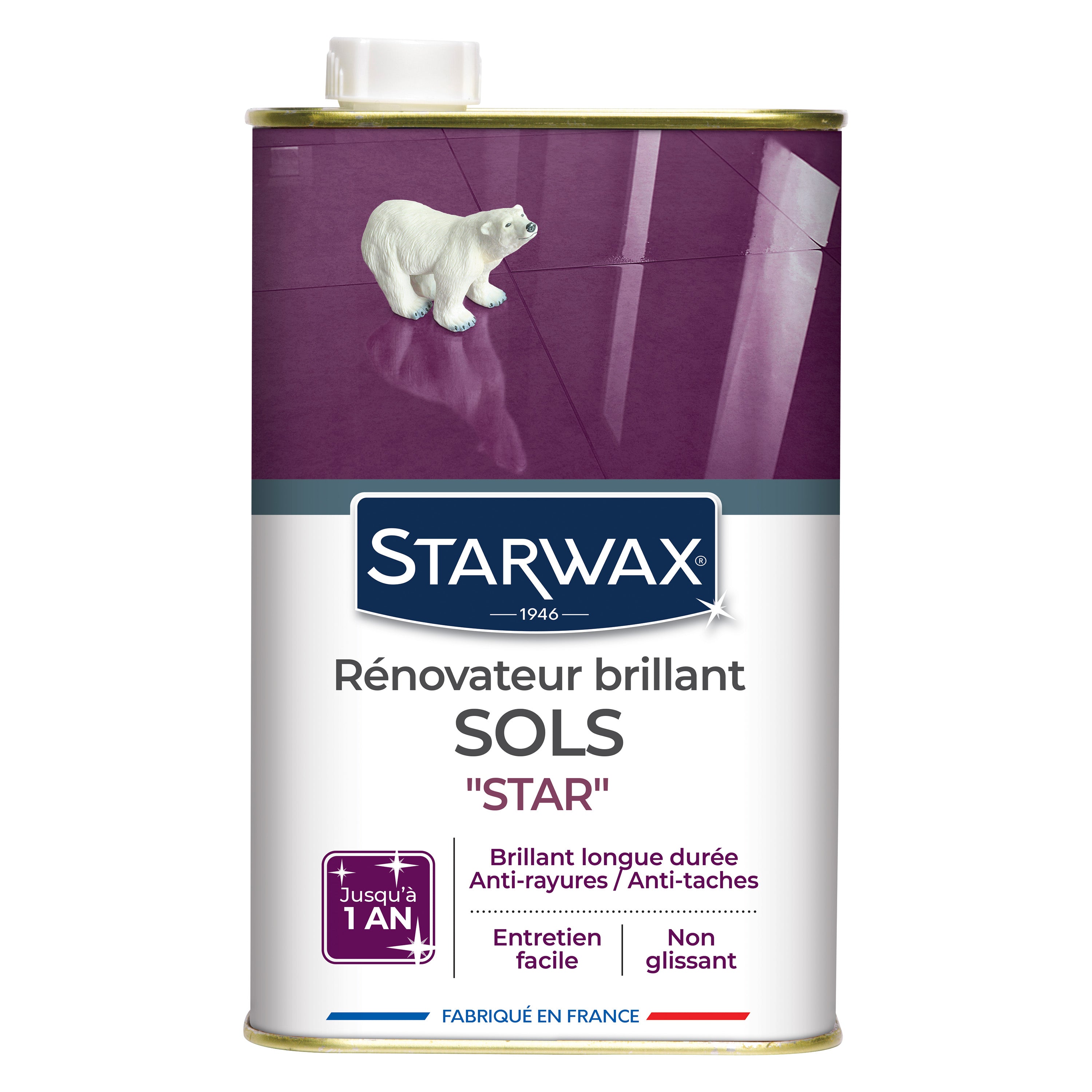 STARWAX - Rénovateur Brillant Star pour sols intérieurs 1L