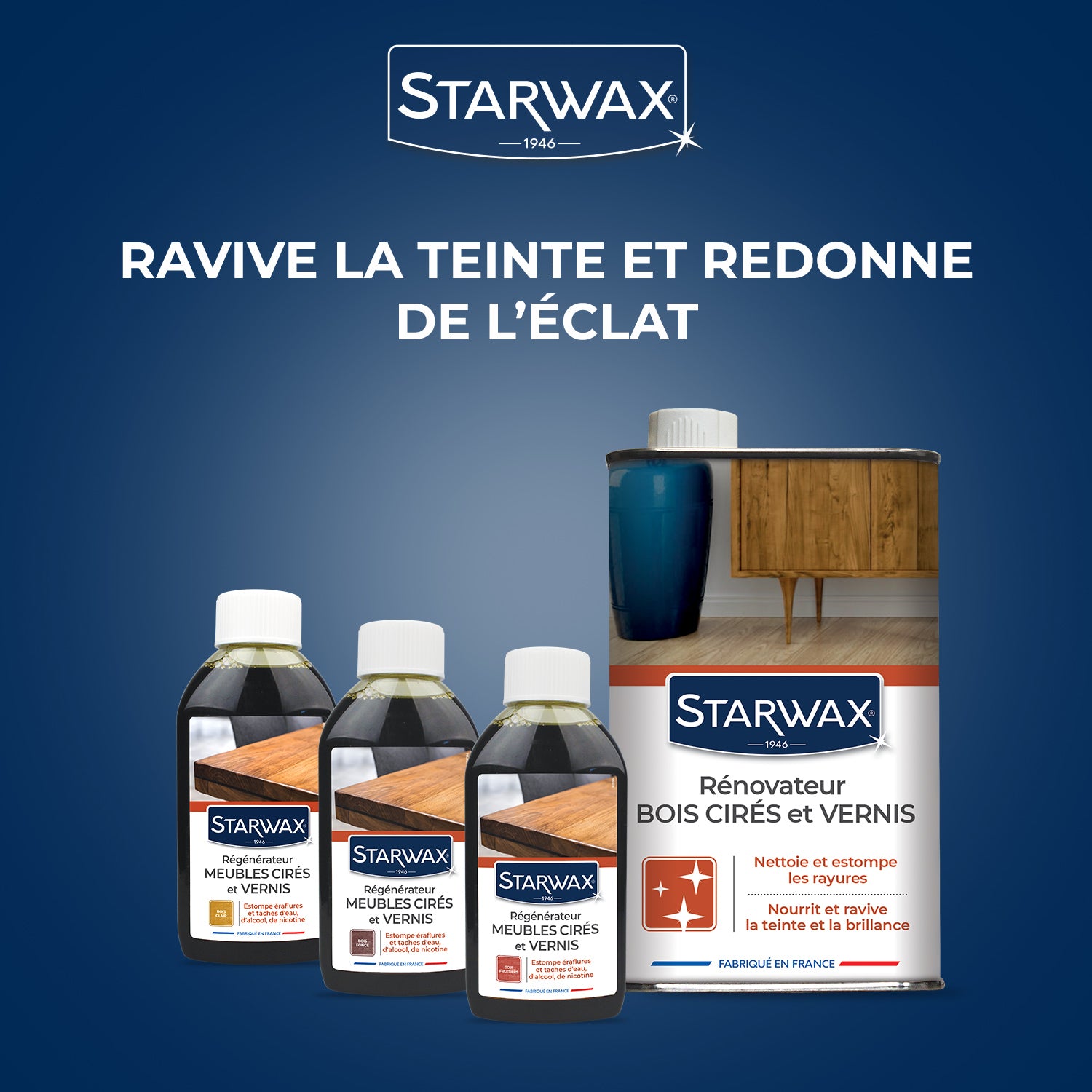 STARWAX - Régénérateur pour meubles cirés et vernis 250ml Bois clair