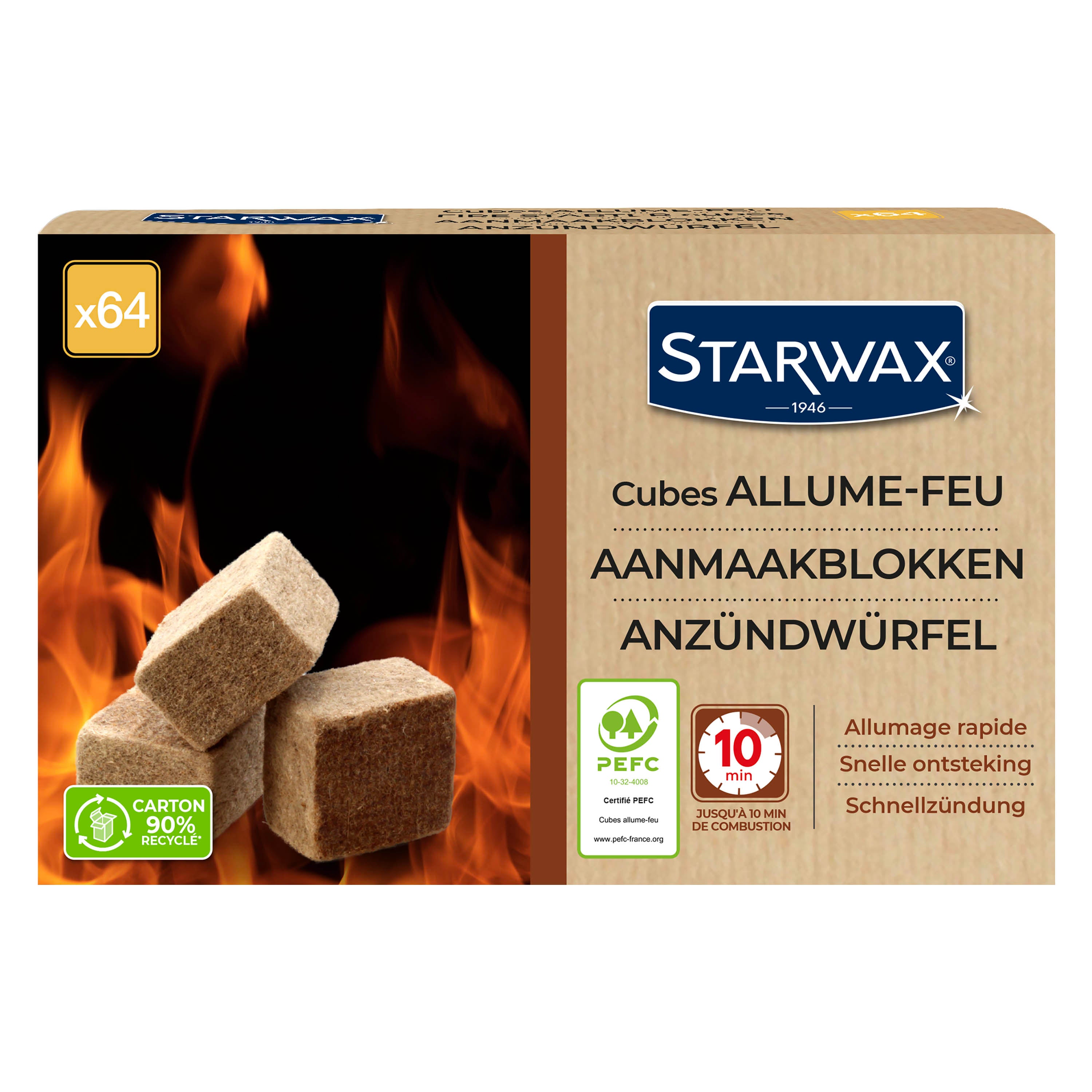 STARWAX - Cubes allume feu PEFC X32