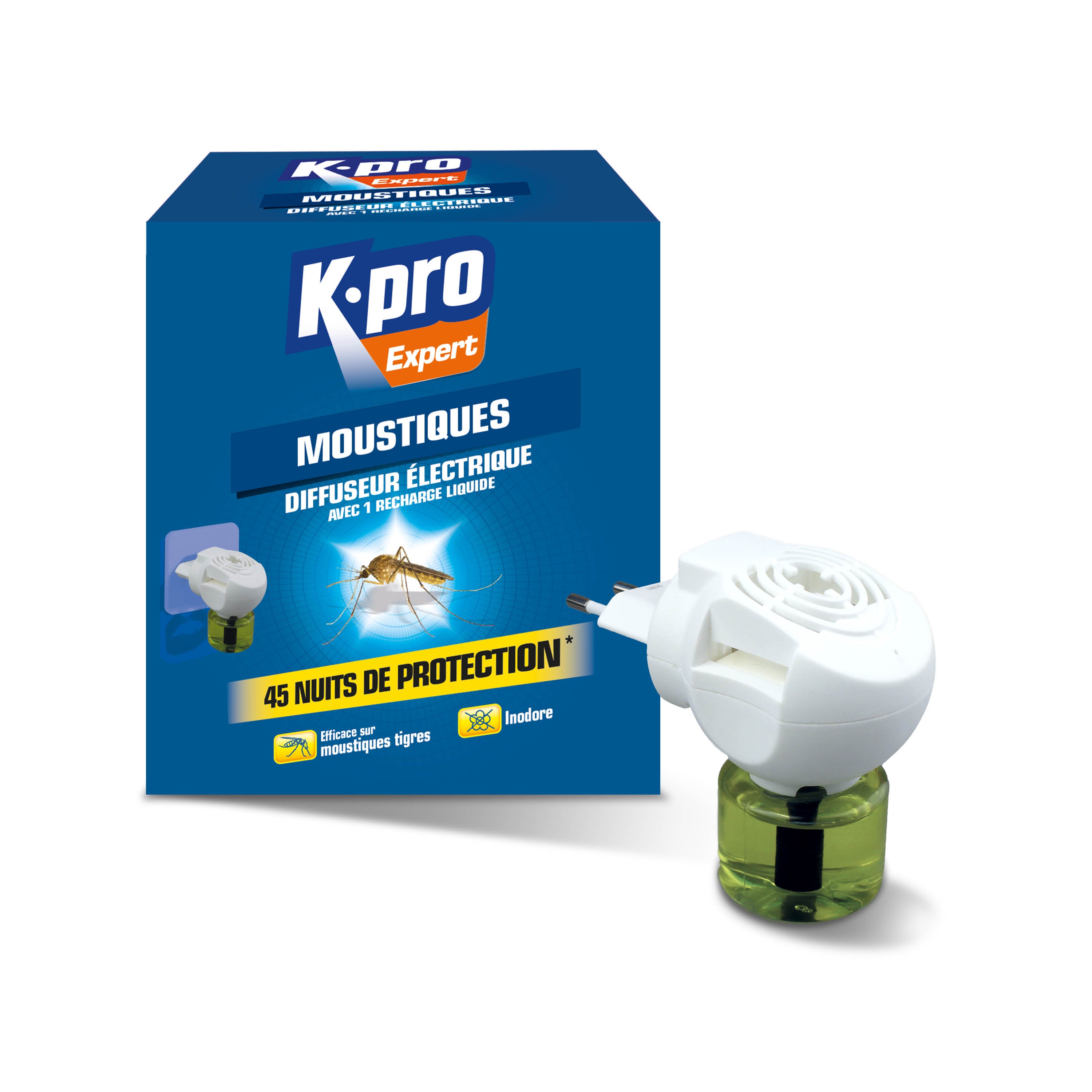 K.PRO - Diffuseur électrique + recharge anti-moustiques 
 X1