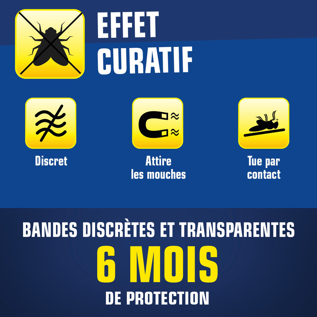 K.PRO - Stickers anti-mouches bandes transparentes
 X12