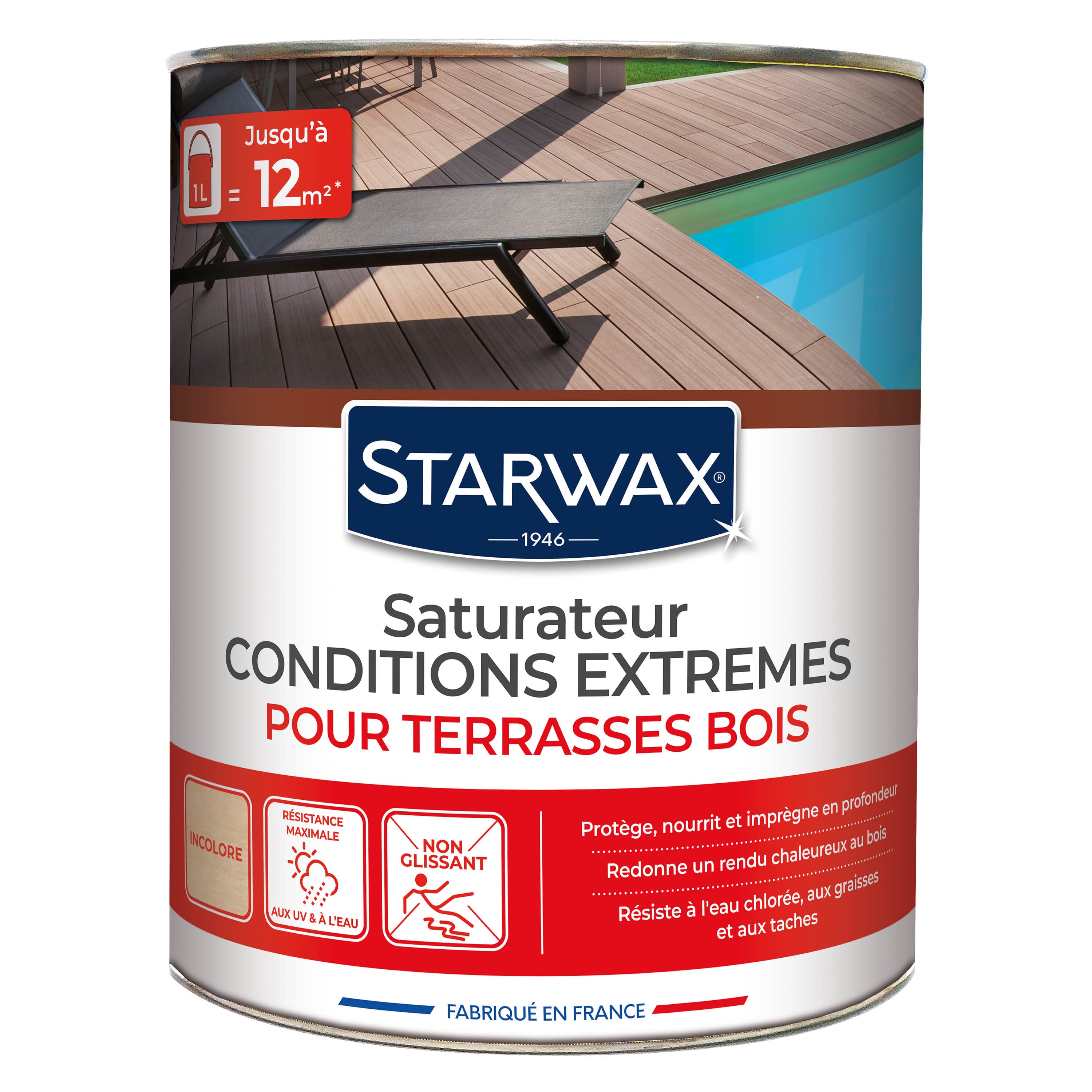 STARWAX - Saturateur bois extérieurs conditions extrêmes
 1L Incolore