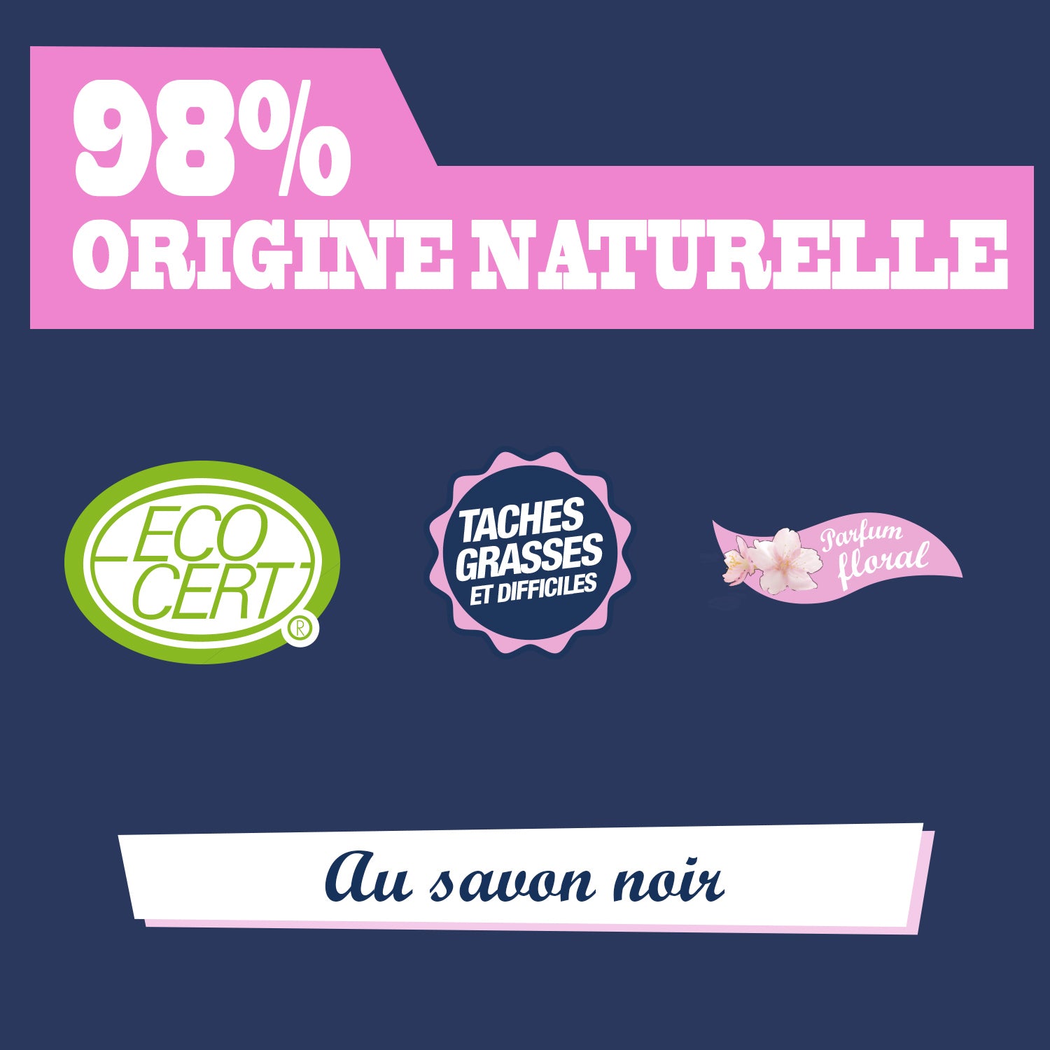 JACQUES BRIOCHIN - Le détachant avant lavage au Savon Noir 700ml Parfum floral
