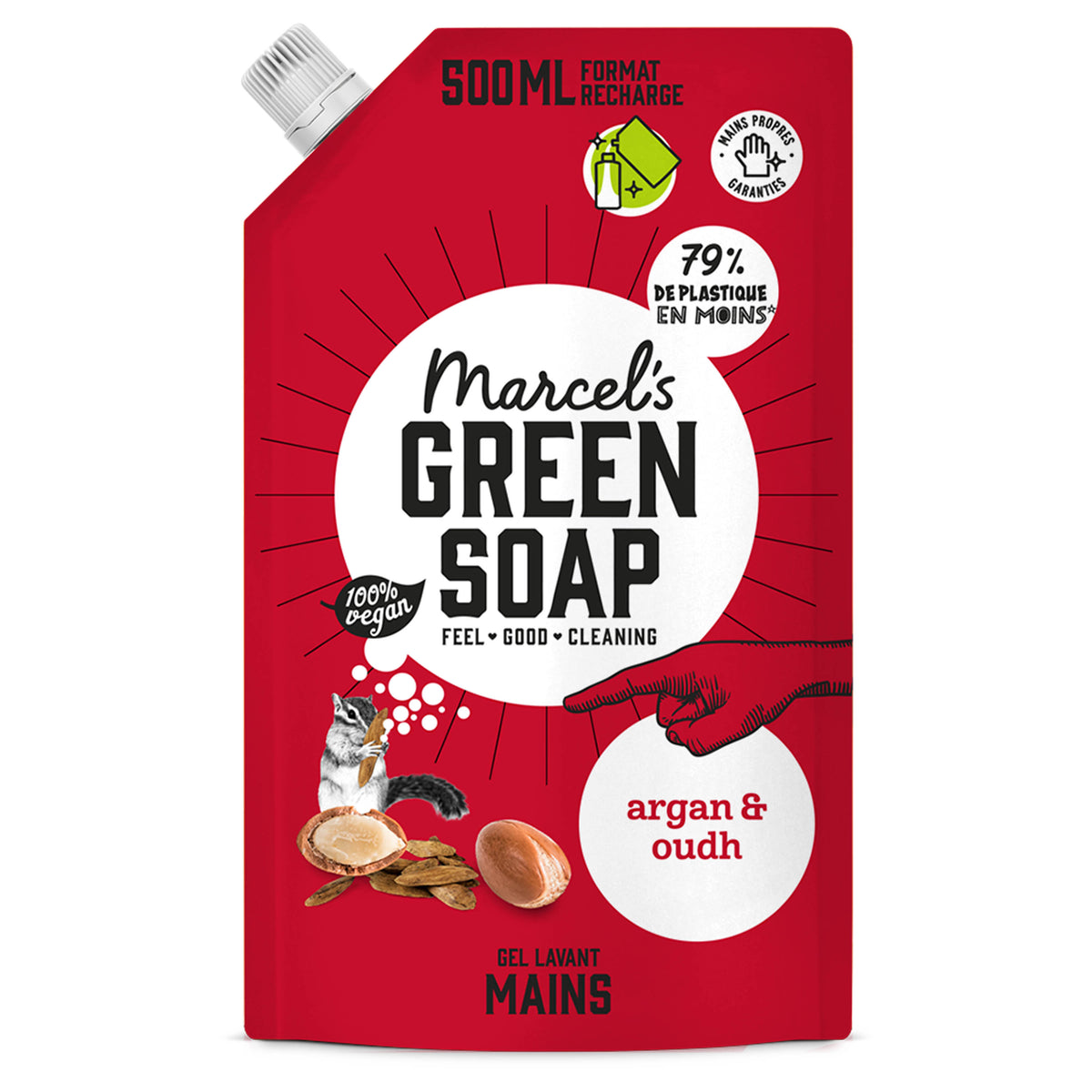 MARCEL'S GREEN SOAP - Recharge Gel Lavant Mains Argan & Oudh 500ml Argan & Oudh