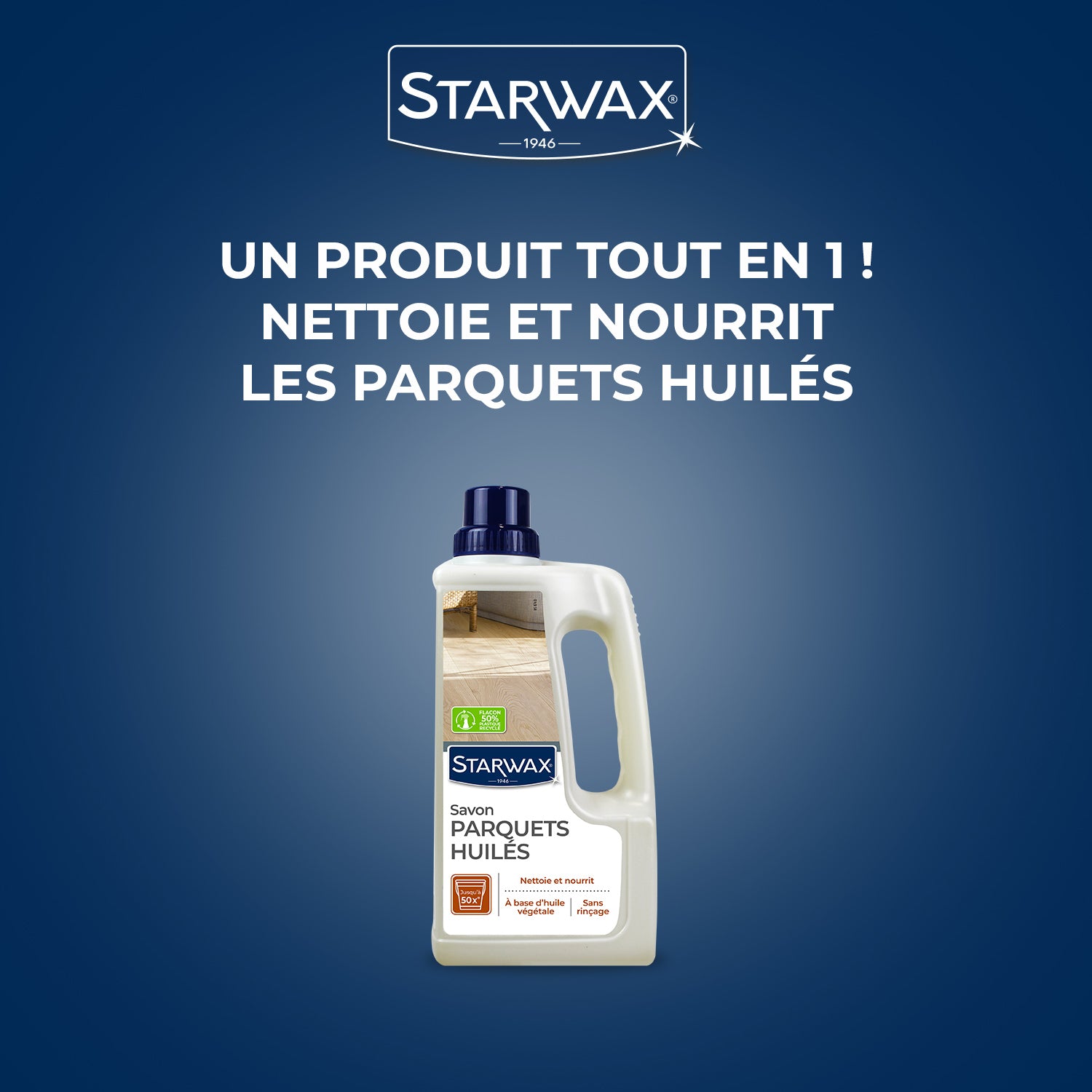 STARWAX - Savon d'entretien pour parquets huilés
 1L
