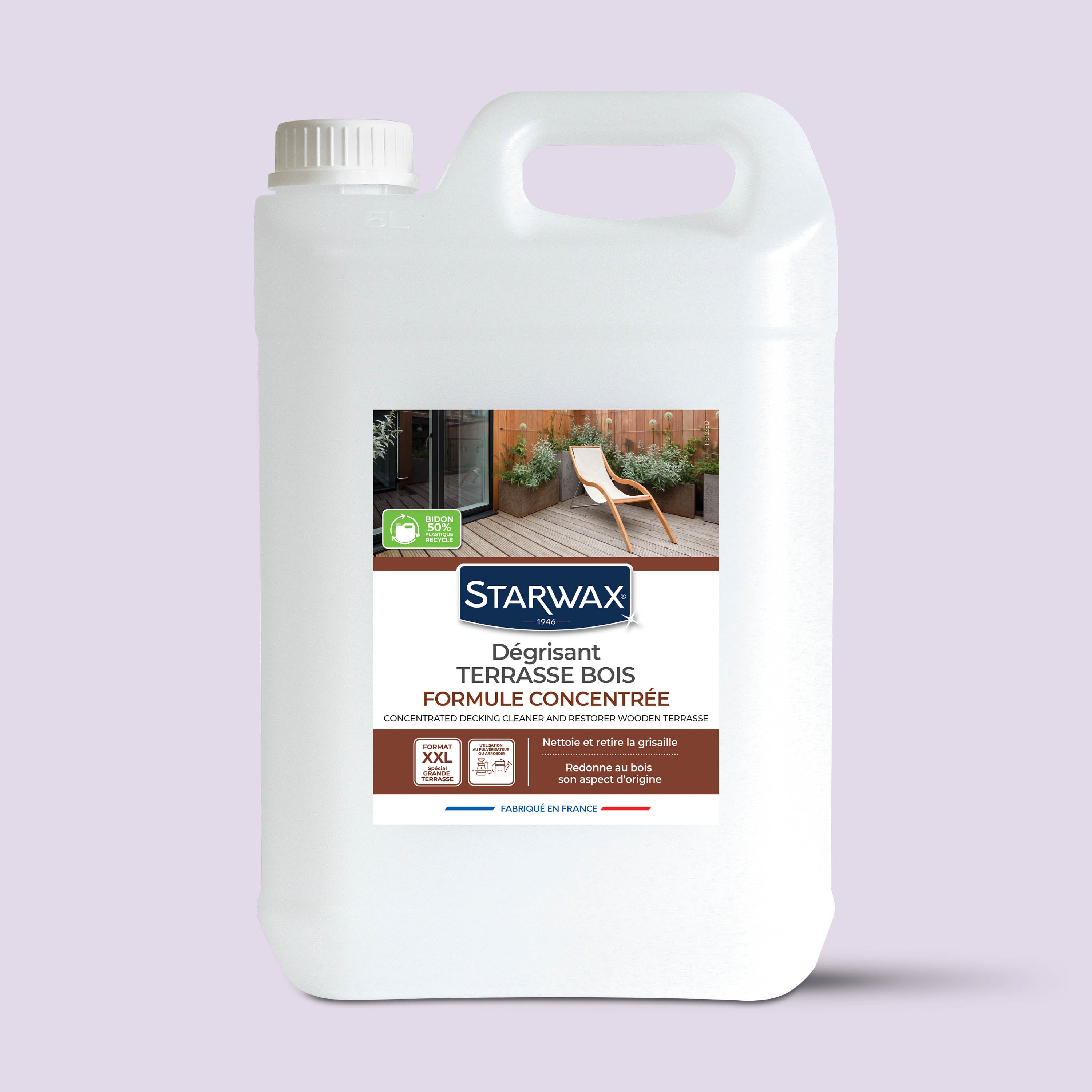 STARWAX - Dégrisant concentré pour terrasse en bois
 2L