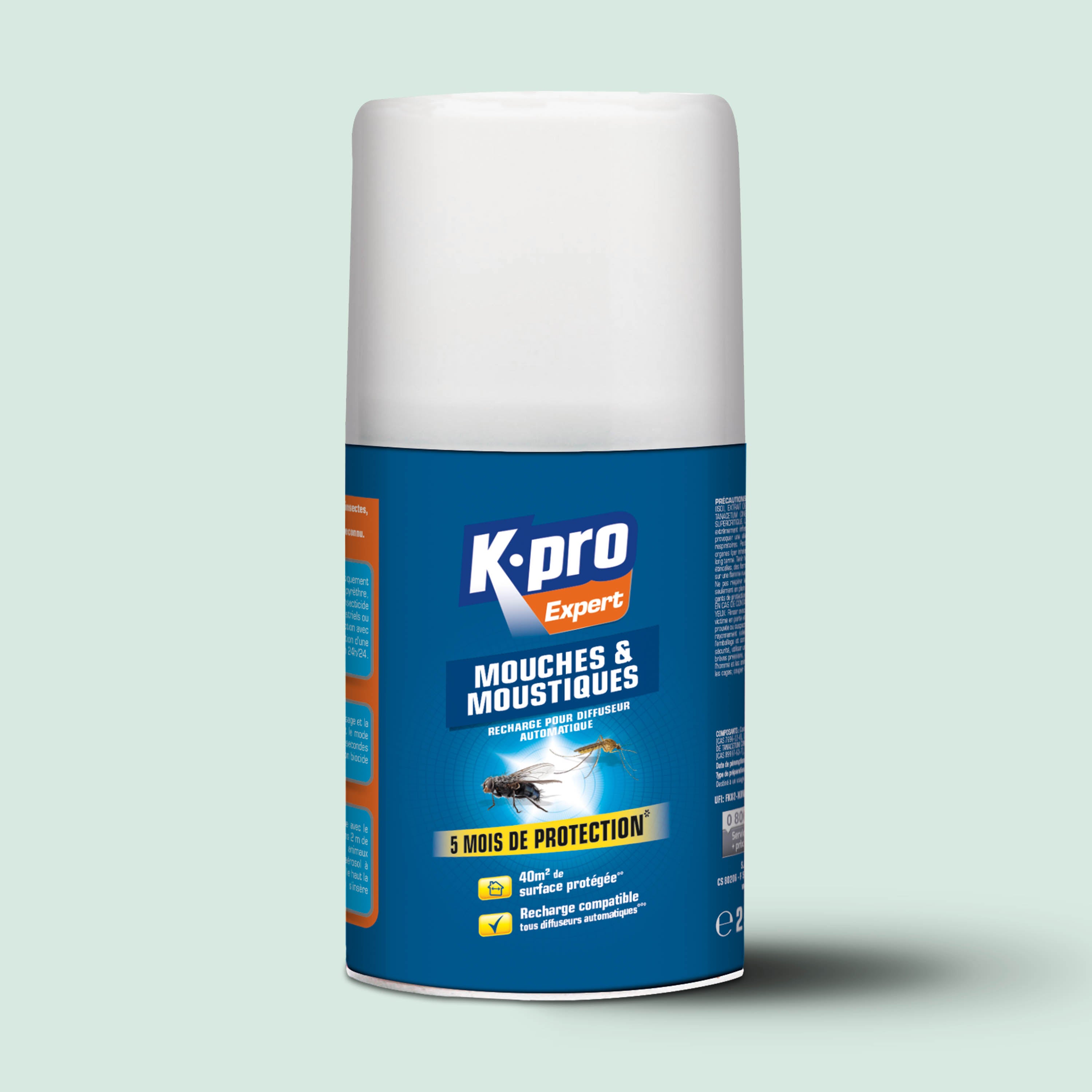 K.PRO - Recharge pour diffuseur automatique mouches moustiques
 250ml