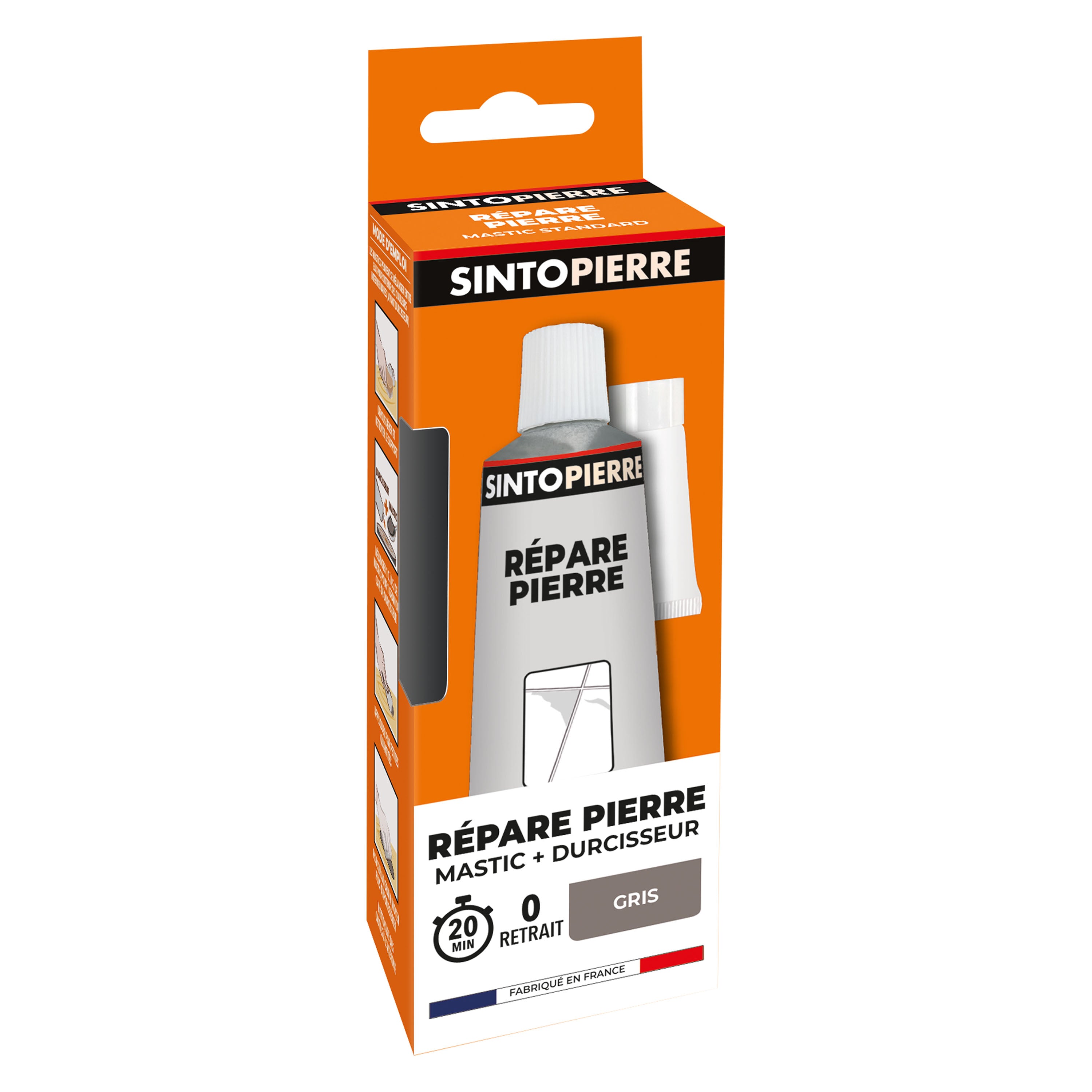SINTO - Répare sols et murs gris (ardoise, marbre, pierre bleue, béton ciré) 280g Gris