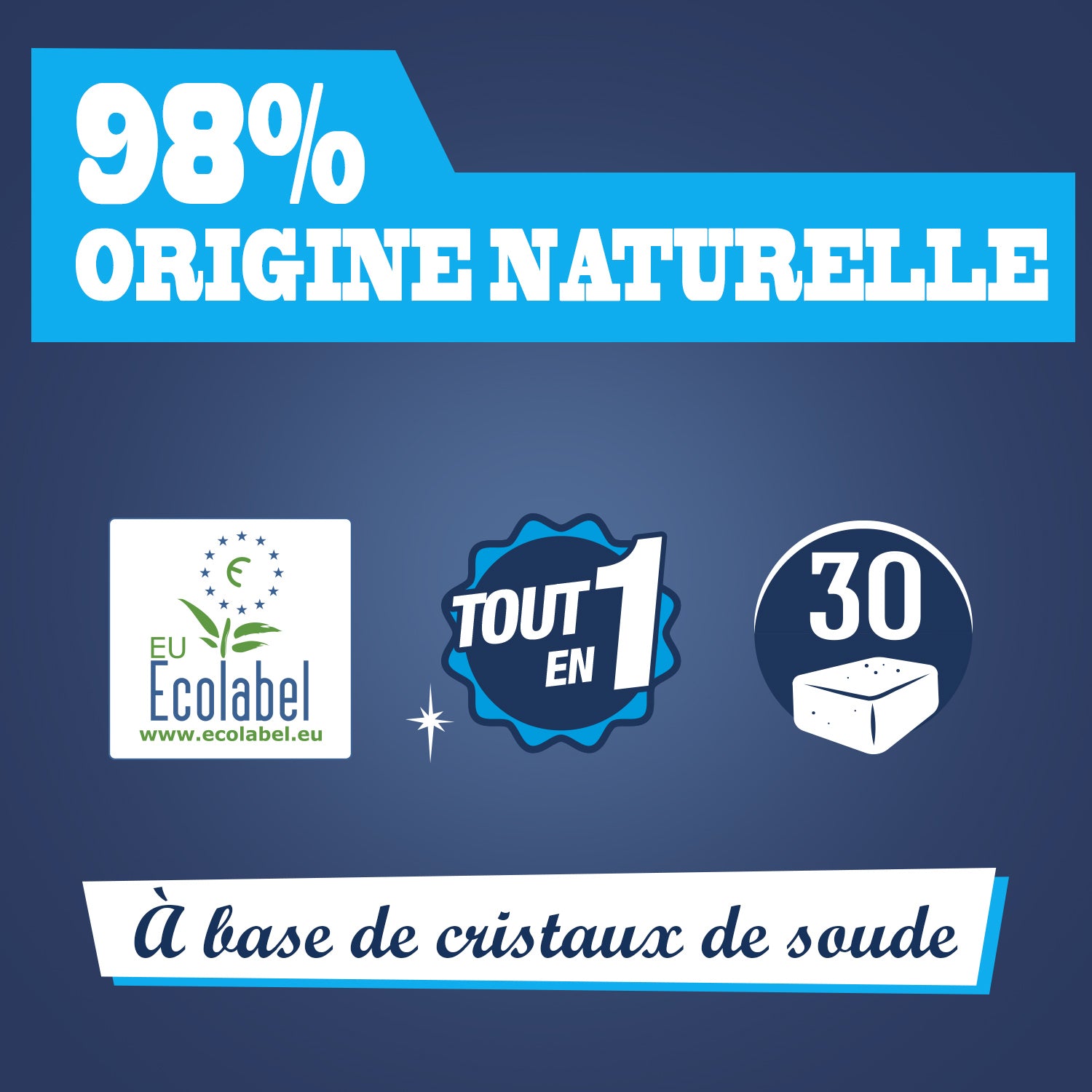 JACQUES BRIOCHIN - Les tablettes lave-vaisselle sans parfum 30 tablettes Sans parfum