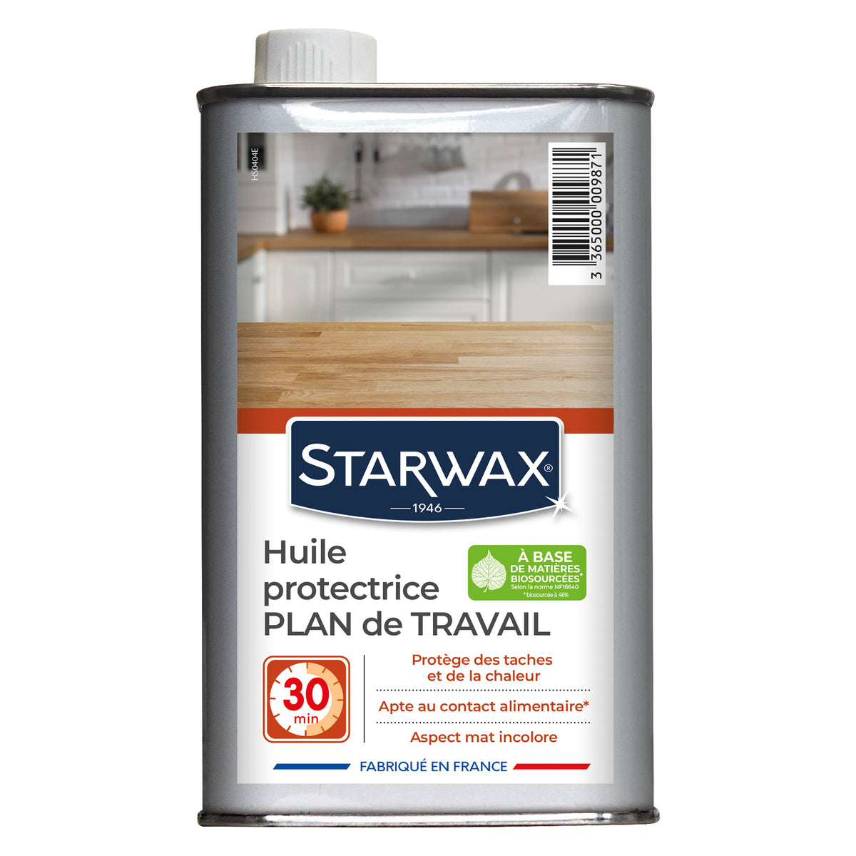STARWAX - Huile protectrice pour plan de travail en bois huilé
 500ml