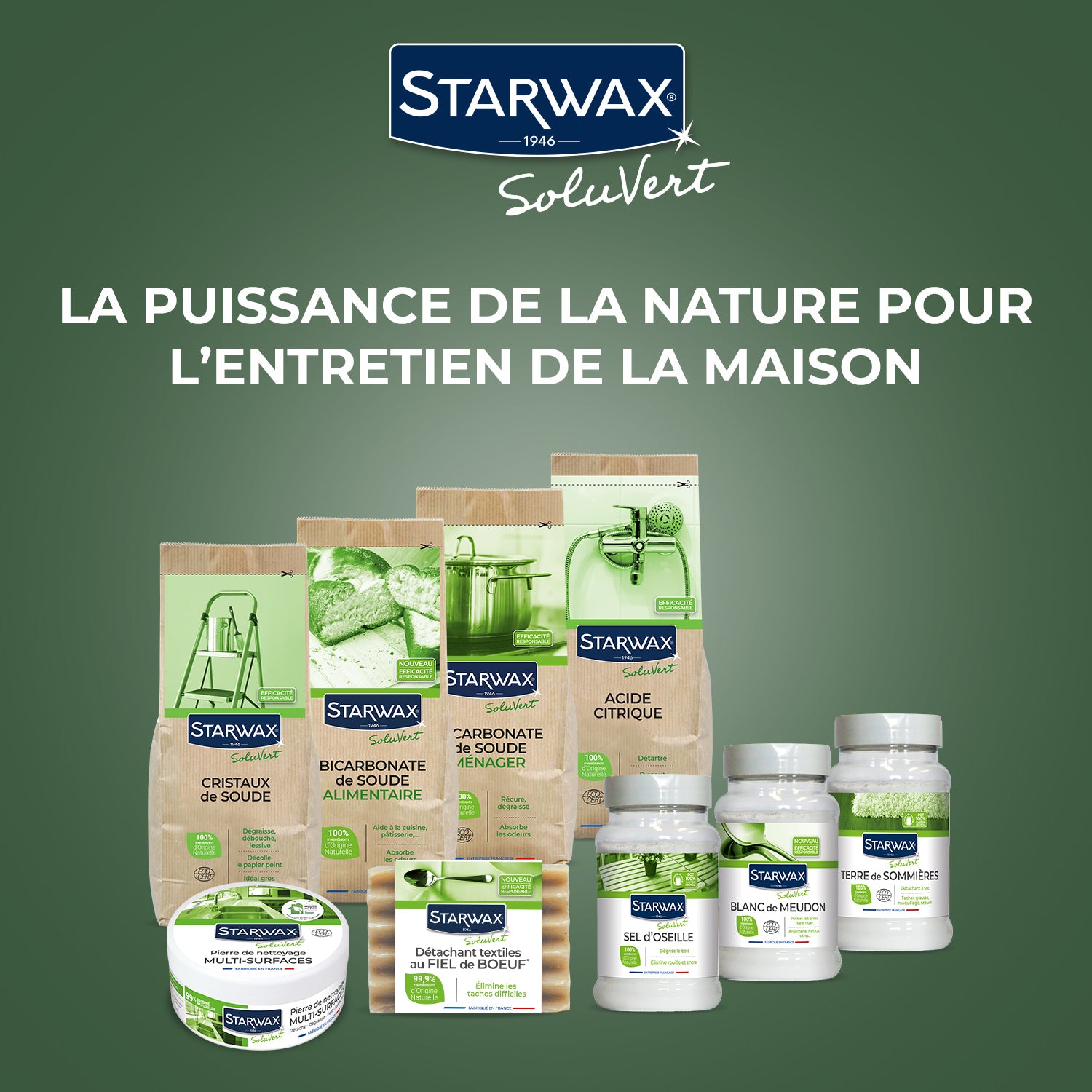STARWAX SOLUVERT - Savon détachant textile au fiel de boeuf 100g